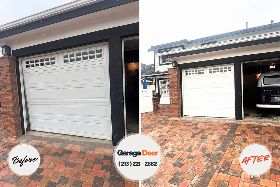 Before and after: garage door repair Allentown, PA
